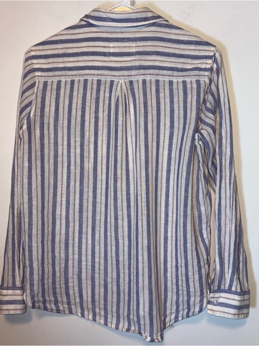Rails Charli Long Sleeve Linen Semi Sheer Button Down Shirt- Bacara Stripe Sz XS - Picture 5 of 9